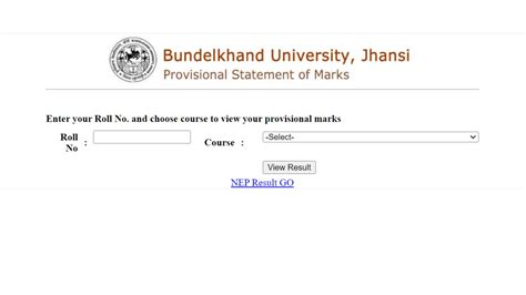 bu university jhansi result